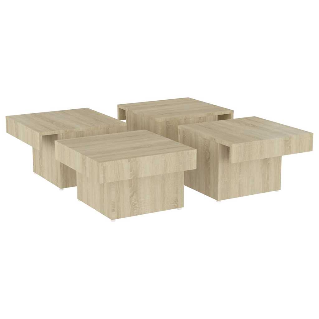 806915 vidaXL Coffee Table Sonoma Oak 90x90x28 cm Engineered Wood