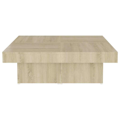 806915 vidaXL Coffee Table Sonoma Oak 90x90x28 cm Engineered Wood