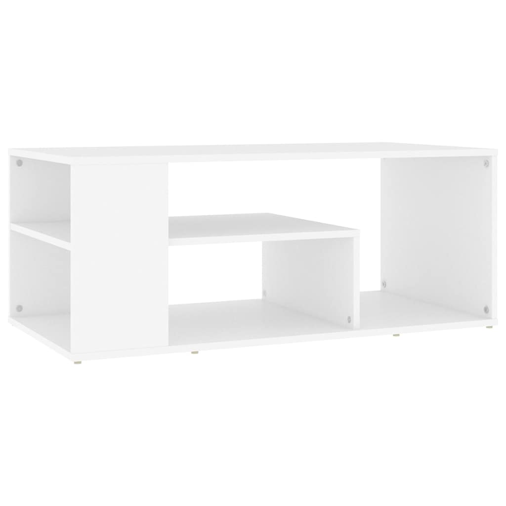 806921 vidaXL Coffee Table White 100x50x40 cm Engineered Wood