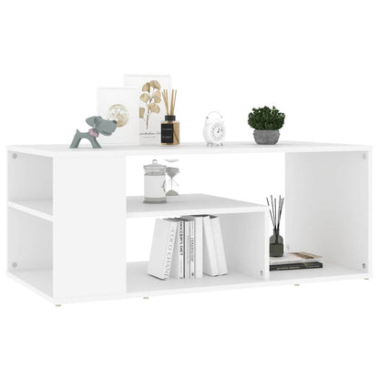 806921 vidaXL Coffee Table White 100x50x40 cm Engineered Wood