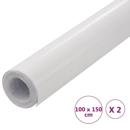 Car Films 2 pcs 4D White 100x150 cm