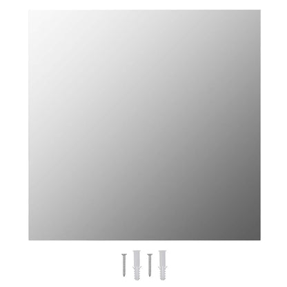 3078638 vidaXL Wall Mirror with LED Lights Square Glass (245700+335864)
