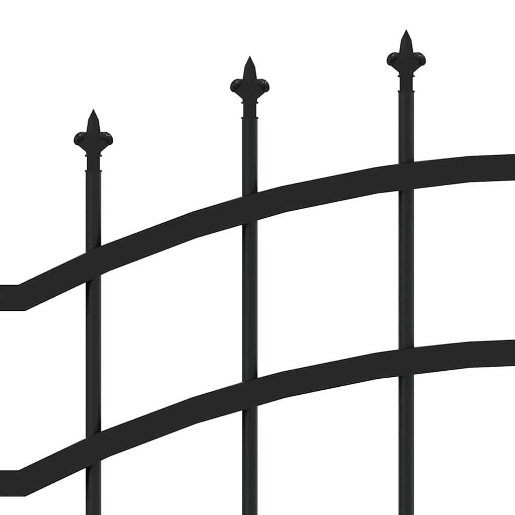 Garden Fence Woerden with Spear Top Black 240x150 cm Steel