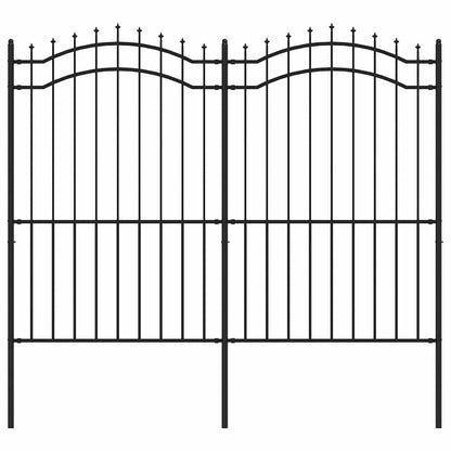 Garden Fence Woerden with Spear Top Black 240x175 cm Steel