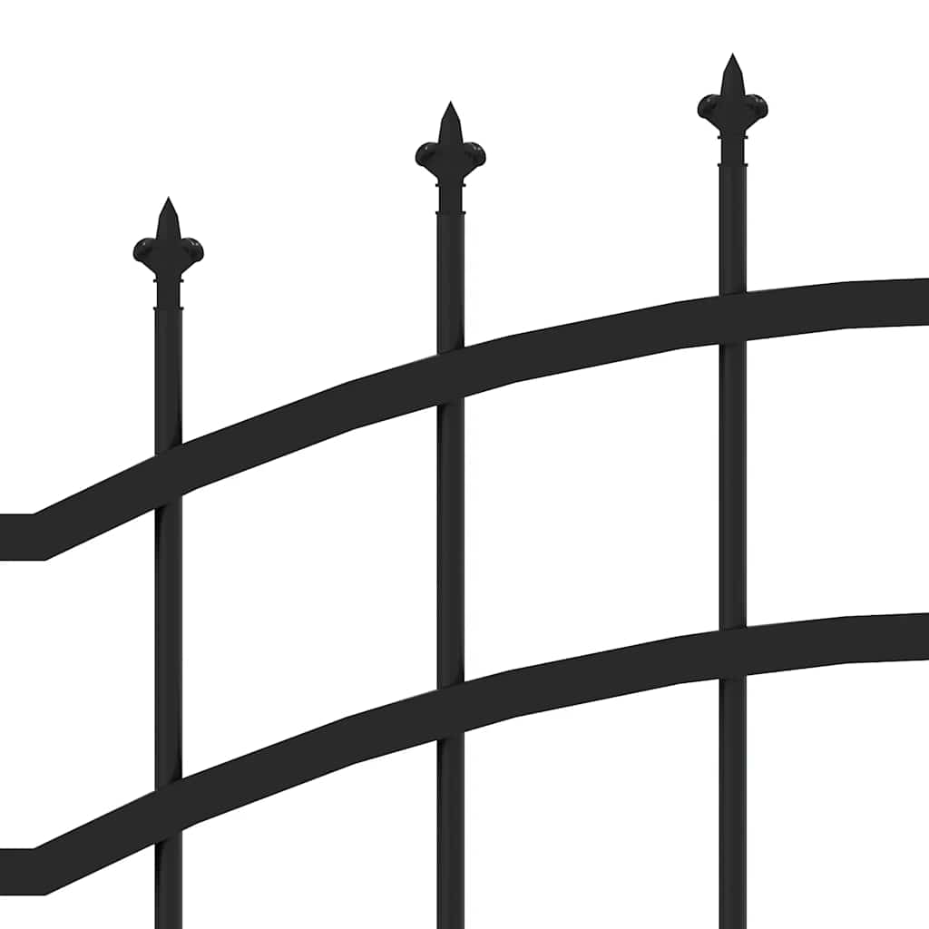 Garden Fence Woerden with Spear Top Black 240x175 cm Steel
