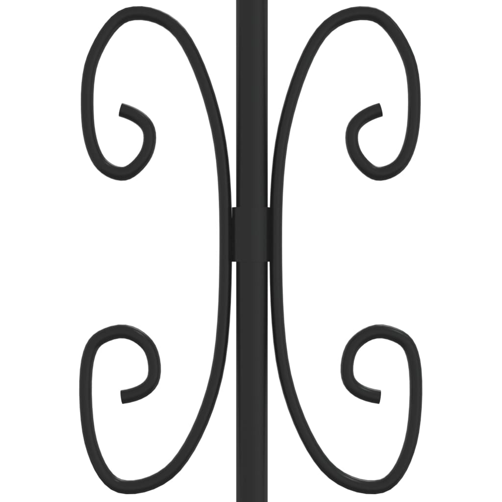 Garden Fence Kampen with Spear Top Black 240x125 cm Steel