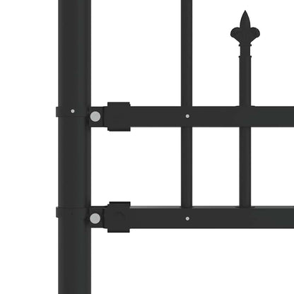 Garden Fence KAMPEN with Spear Top Black 240x175cm Steel