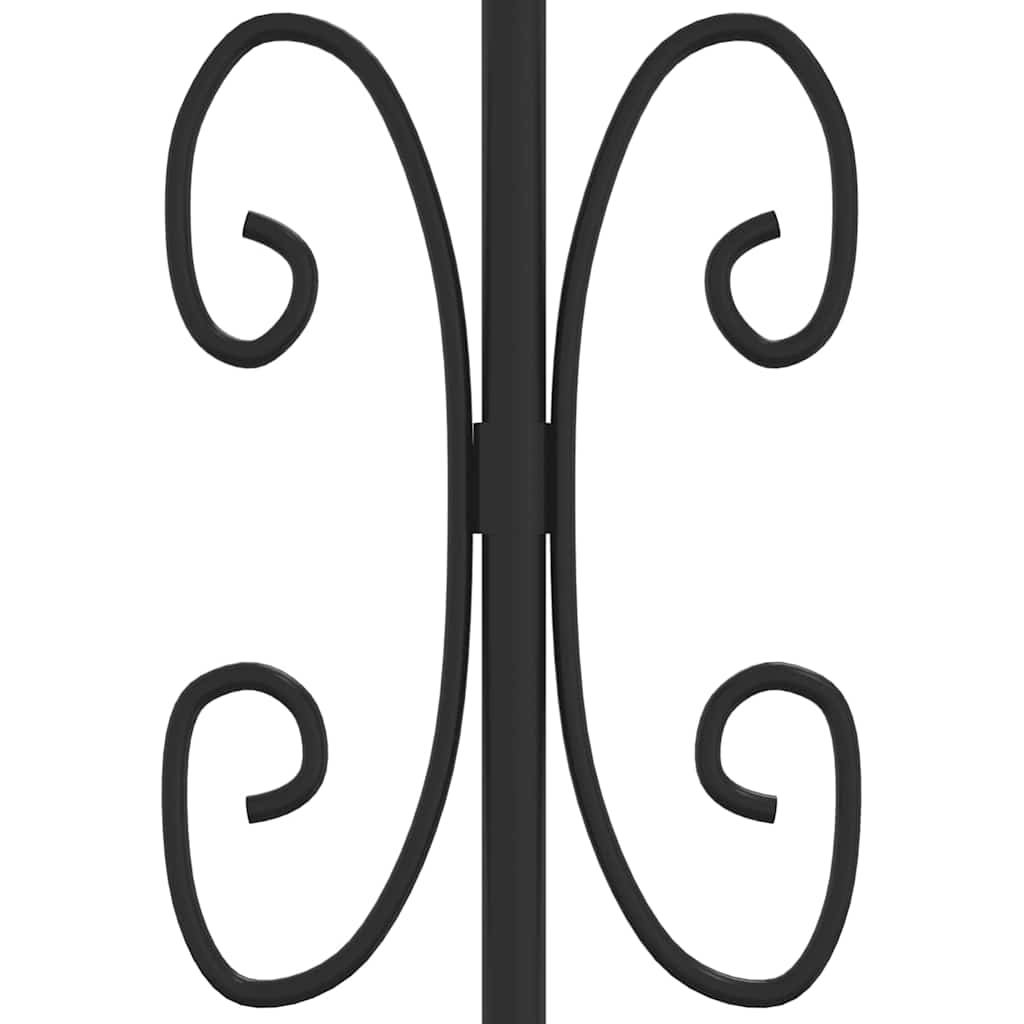 Fence Gate "KAMPEN" with Spear Top Black 394,5x150 cm Steel