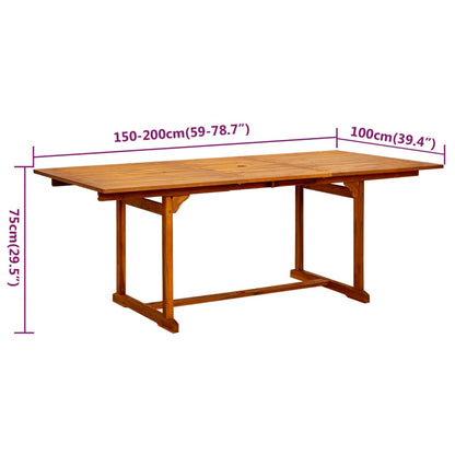 Garden Dining Set | Natural wood | Solid Acacia wood | Medium