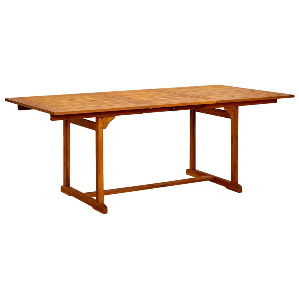 Garden Dining Set | Natural wood | Solid acacia wood | Medium | Foldable