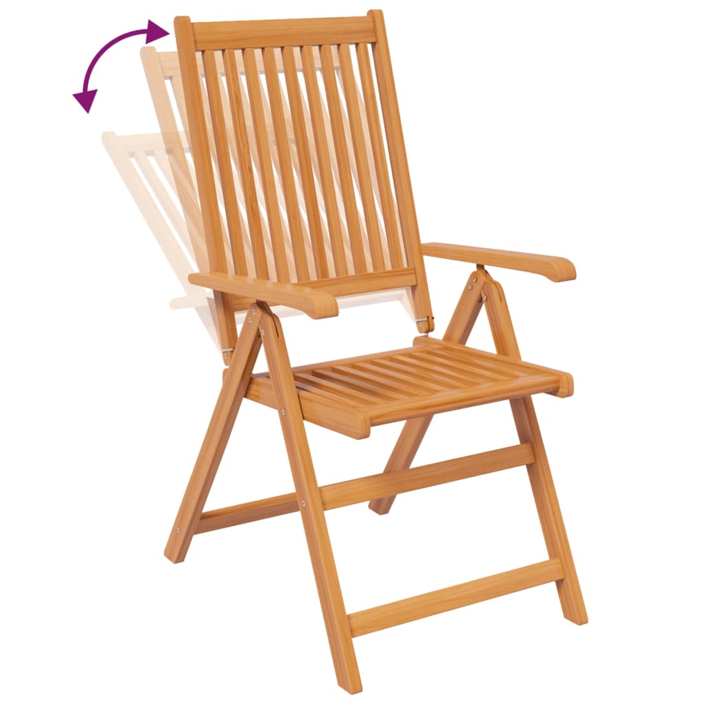 Garden Dining Set | Natural wood | Solid acacia wood | Medium | Foldable