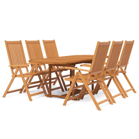 7 Piece Garden Dining Set Solid Wood Acacia 160-240 cm