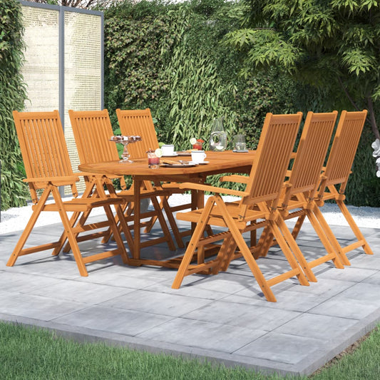7 Piece Garden Dining Set Solid Wood Acacia 160-240 cm