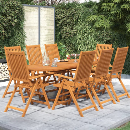 9 Piece Garden Dining Set Solid Wood Acacia 160-240 cm
