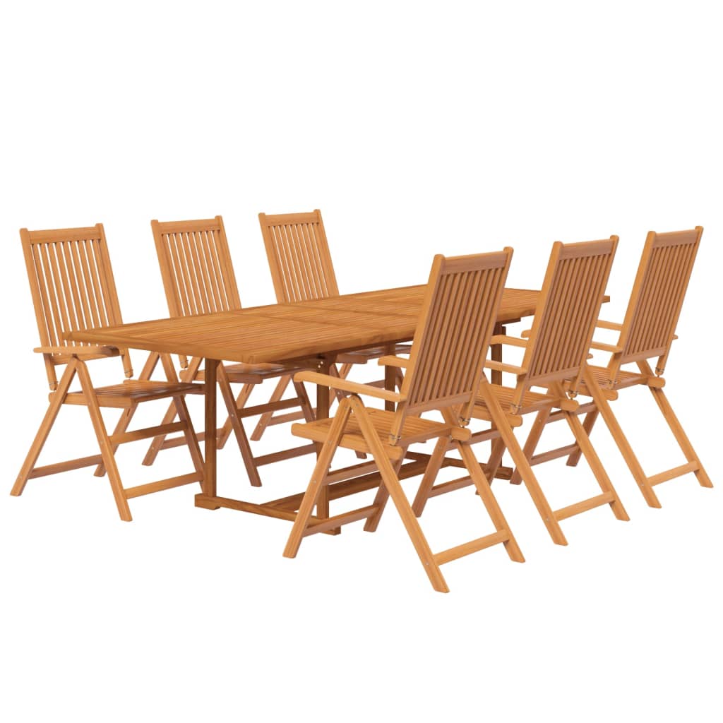 Garden Dining Set | Natural Wood | Solid acacia wood | Large | Extendable