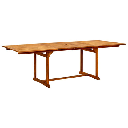 Garden Dining Set | Natural Wood | Solid acacia wood | Large | Extendable