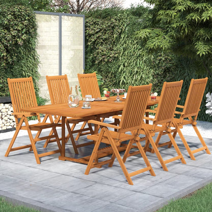 Garden Dining Set | Natural Wood | Solid acacia wood | Large | Extendable