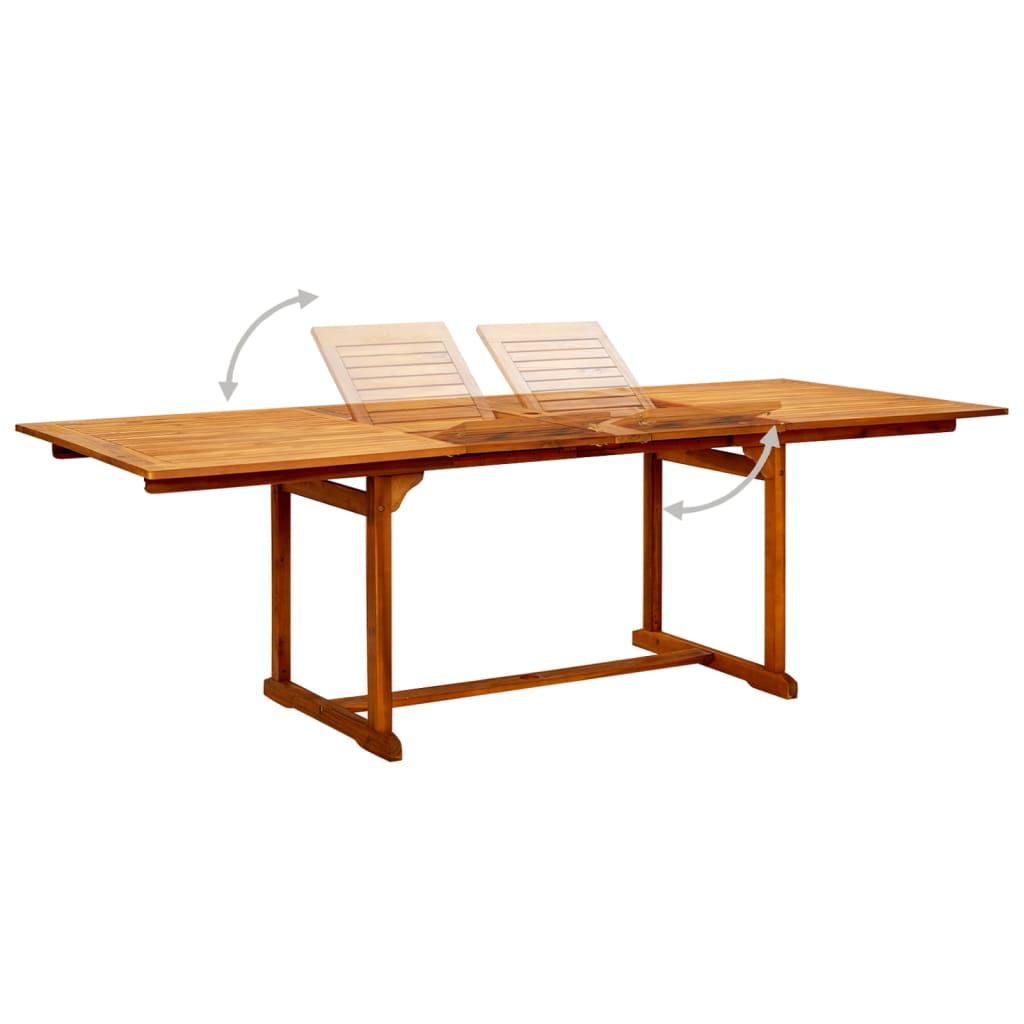 Garden Dining Set | Natural wood | Solid acacia wood | Large