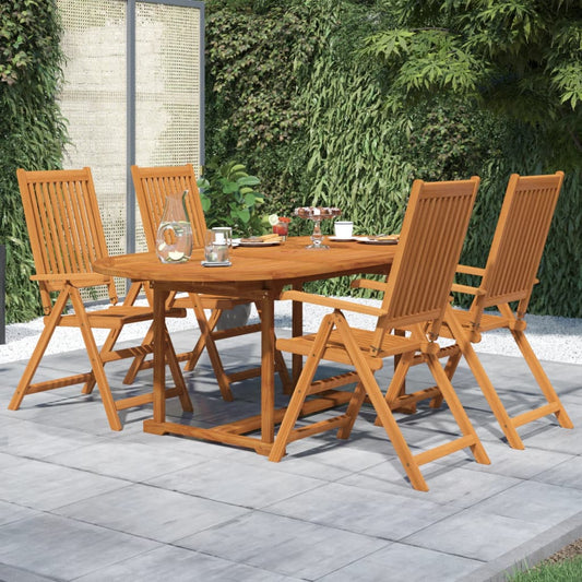 Garden Dining Set | Natural wood | Solid acacia wood | Medium