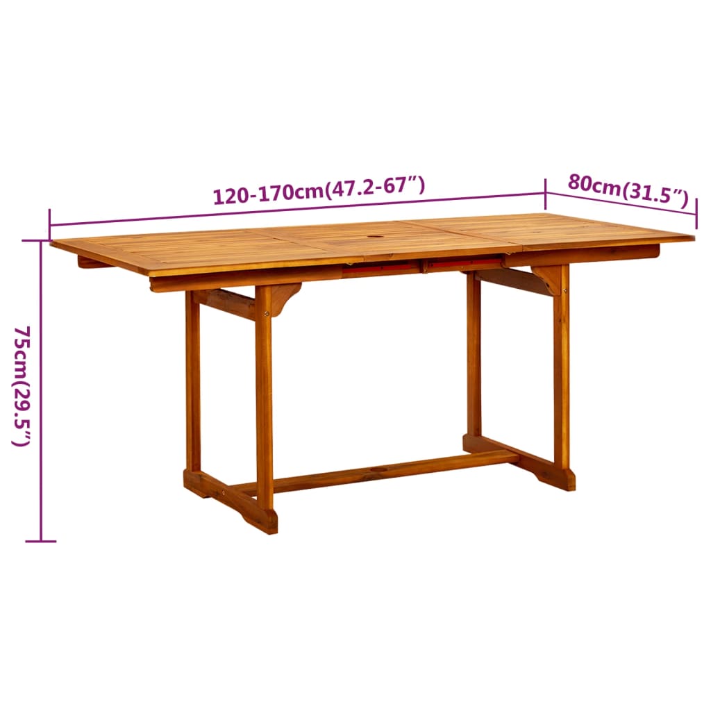 Garden Dining Set | Natural Wood | Solid Acacia wood | Medium