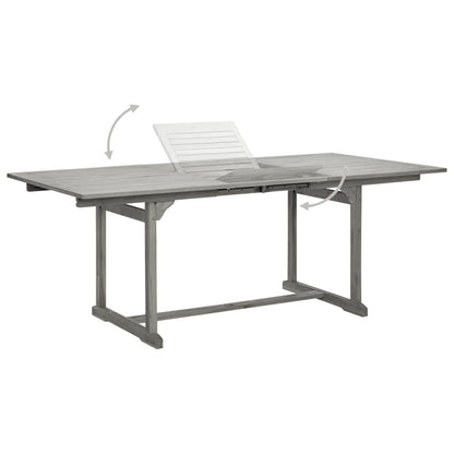 Garden Dining Set | Grey | Solid Acacia wood | Extendable |  Extendable