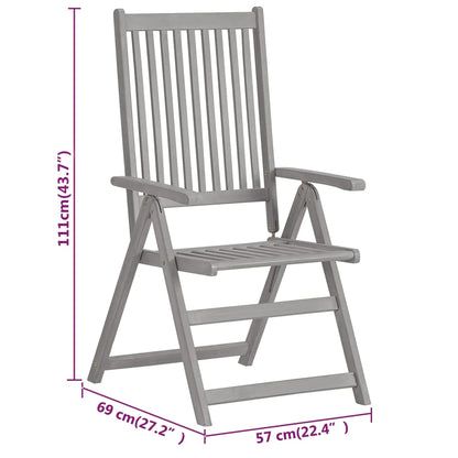 Garden Dining Set | Grey | Solid Acacia wood | Extendable |  Extendable