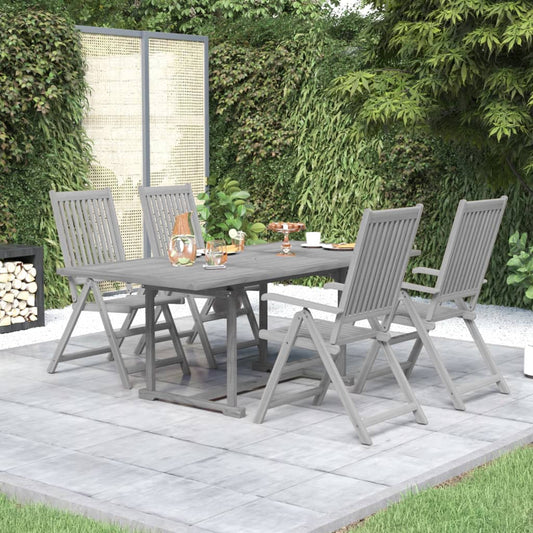 Garden Dining Set | Grey | Solid Acacia wood | Extendable |  Extendable