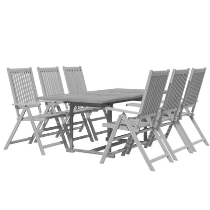 Garden Dining Set | Grey | Solid Acacia wood | Standard |  Extendable