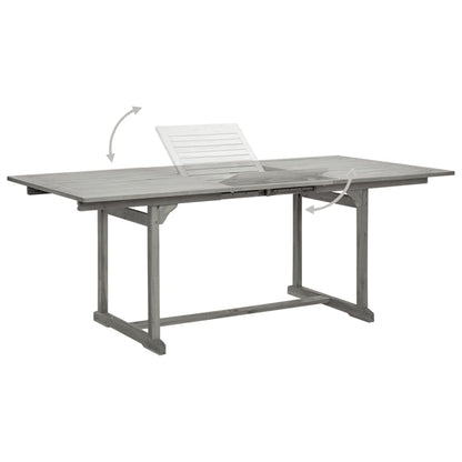 Garden Dining Set | Grey | Solid Acacia wood | Standard |  Extendable