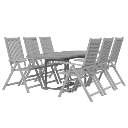 Garden Dining Set | Grey | Solid acacia wood | Standard | Extendable