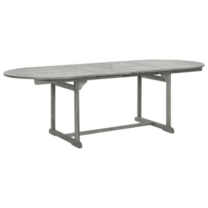 Garden Dining Set | Grey | Solid acacia wood | Standard | Extendable