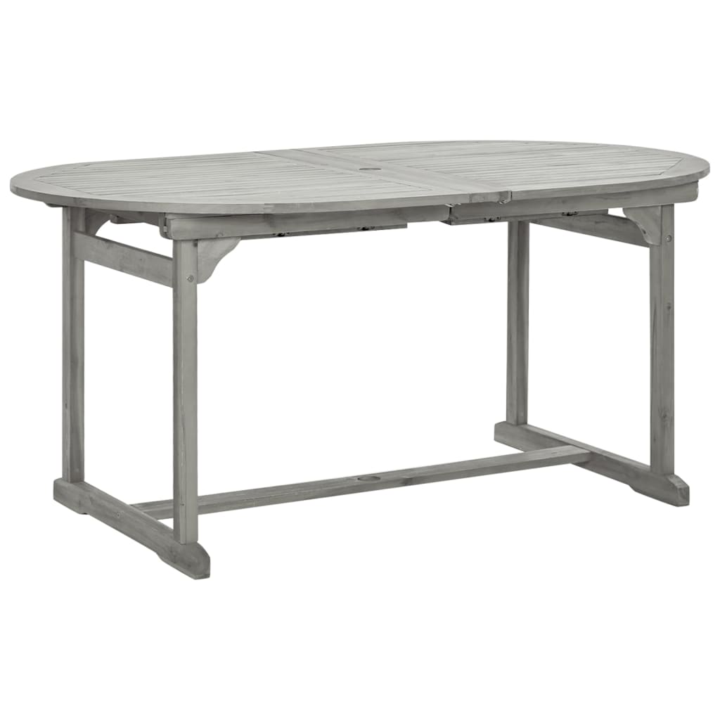 Garden Dining Set | Grey | Solid acacia wood | Standard | Extendable