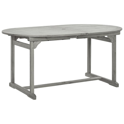 Garden Dining Set | Grey | Solid acacia wood | Standard | Extendable
