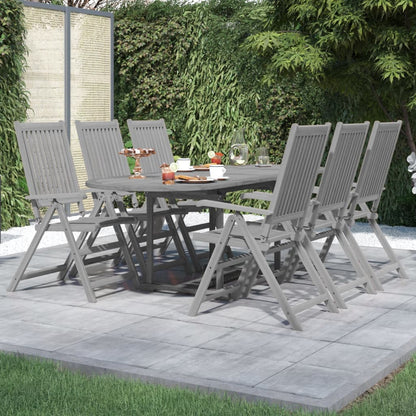 Garden Dining Set | Grey | Solid acacia wood | Standard | Extendable