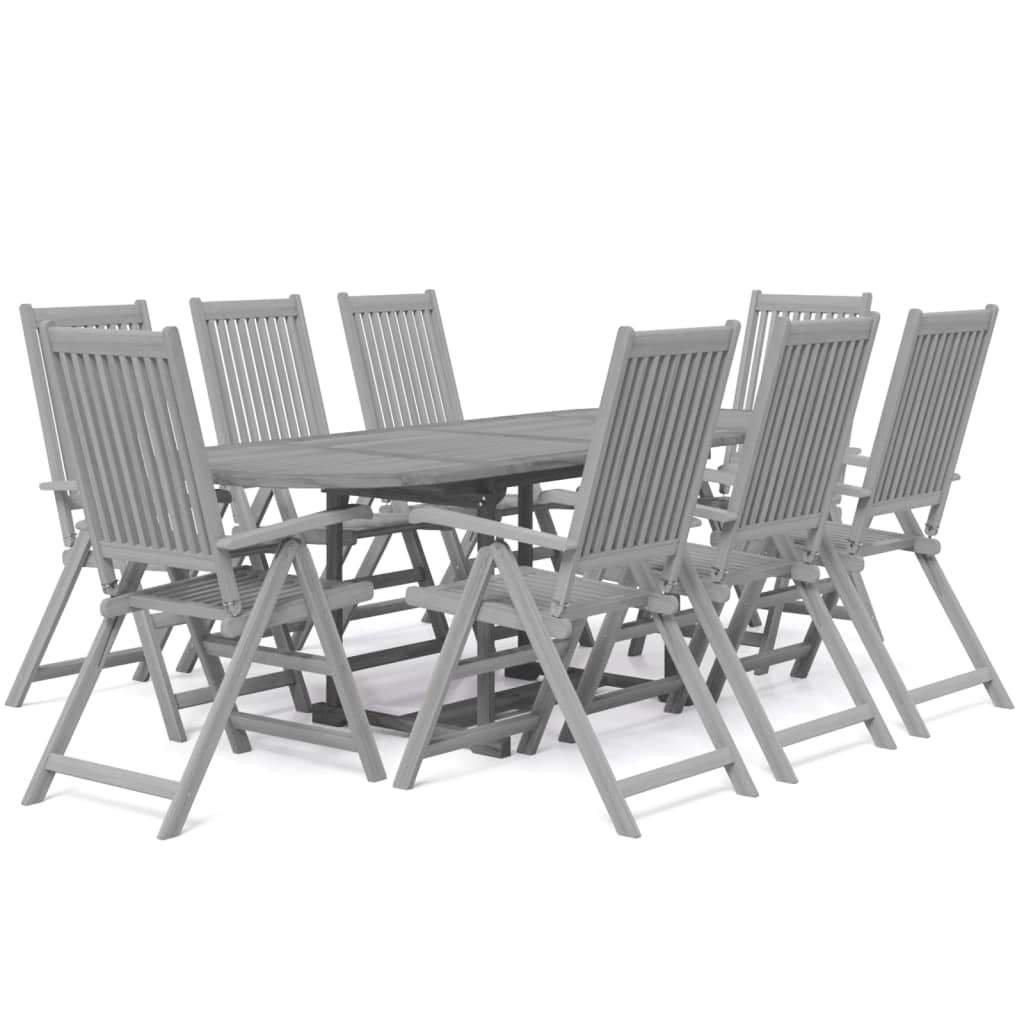 Garden Dining Set | Grey | Solid Acacia wood with grey wash finish