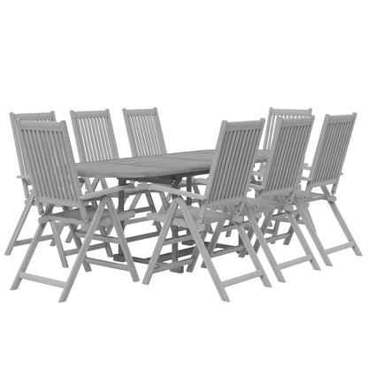 Garden Dining Set | Grey | Solid Acacia wood with grey wash finish