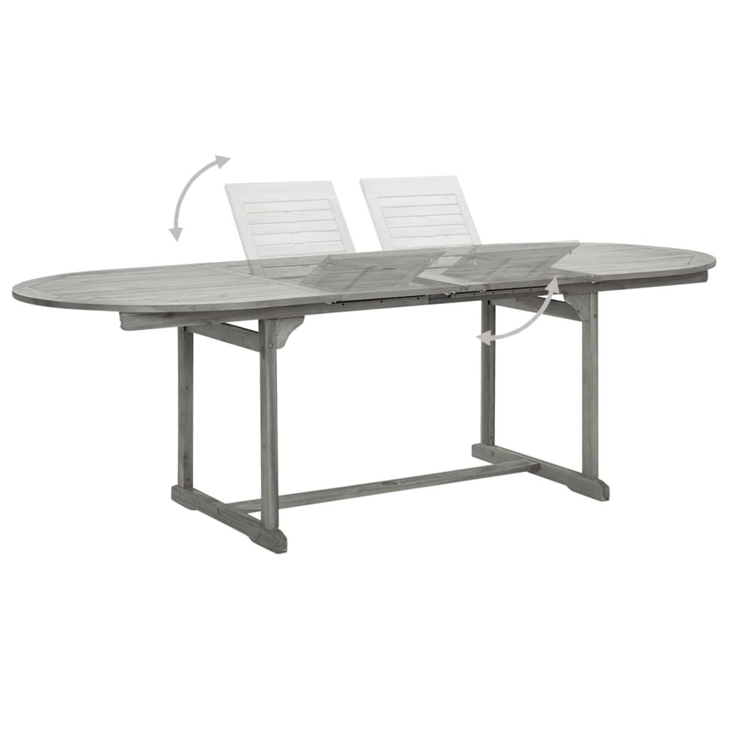 Garden Dining Set | Grey | Solid Acacia wood with grey wash finish