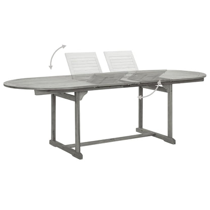 Garden Dining Set | Grey | Solid Acacia wood with grey wash finish