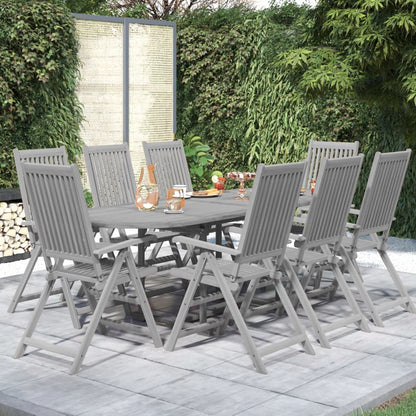 Garden Dining Set | Grey | Solid Acacia wood with grey wash finish