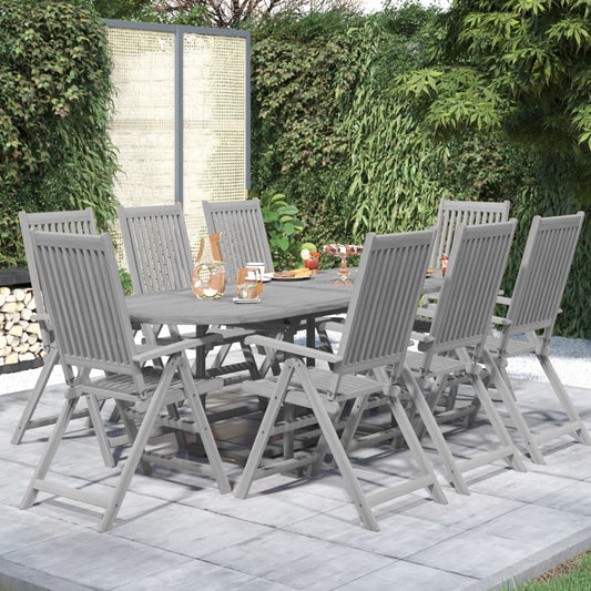 Garden Dining Set | Grey | Solid Acacia wood with grey wash finish