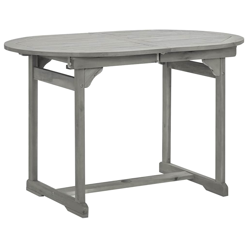Garden Dining Set | Grey | Solid acacia wood | Medium | Extendable