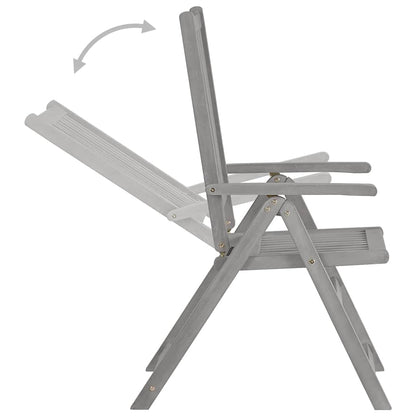 Garden Dining Set | Grey | Solid acacia wood | Medium | Extendable