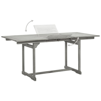 Garden Dining Set | Grey | Solid Acacia wood | Standard | Extendable
