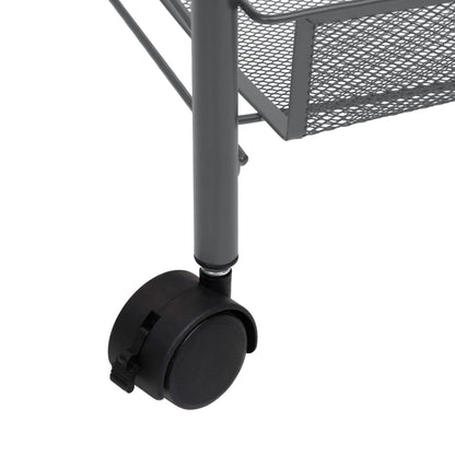 5-Tier Kitchen Trolley Grey 46x26x105 cm Iron