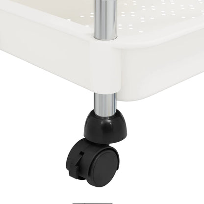 5-Tier Kitchen Trolley White 42x29x128 cm Iron and ABS