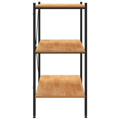 336340 vidaXL 3-Tier Shelving Unit Black and Oak 80x40x92 cm