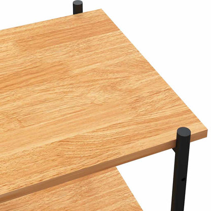 336340 vidaXL 3-Tier Shelving Unit Black and Oak 80x40x92 cm