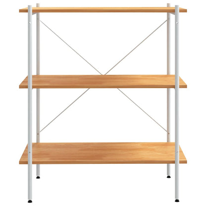 336342 vidaXL 3-Tier Shelving Unit White and Oak 80x40x92 cm
