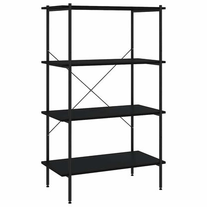 336343 vidaXL 4-Tier Shelving Unit Black 80x40x130 cm