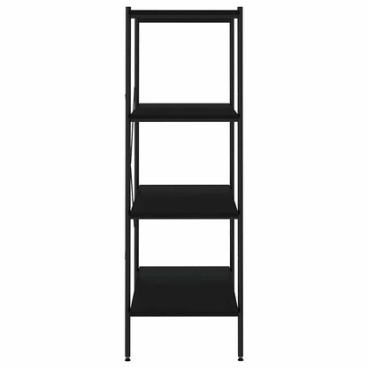 336343 vidaXL 4-Tier Shelving Unit Black 80x40x130 cm